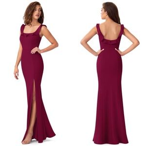 Azazie Samantha Dress, Cabernet, Burgundy, Mulberry, A6